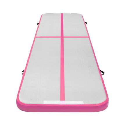 Everfit 4M Air Track Gymnastics Tumbling Exercise Cheerleading Mat Inflatable Pink