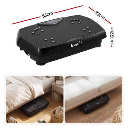 Everfit Vibration Plate Exercise Machine Full Body Shaker Workout Vibrate Fitness Platform with Bluetooth, 150KG Capacity, 150Speed Levels Vibrating Plate for Home Women Men, Black