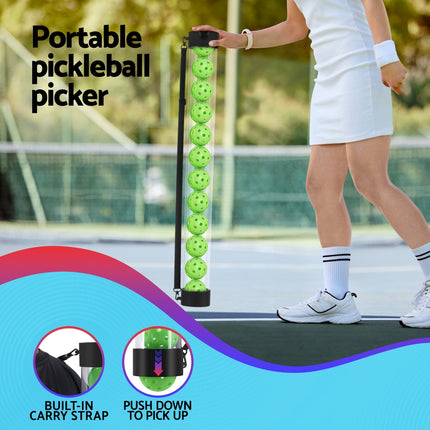 Everfit 12PC Pickleball Collector Set Multi-Ball Retriever Portable Storage Adjustable Strap