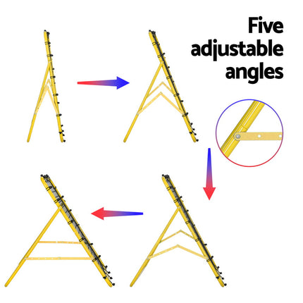 Everfit Baseball Soccer Net Rebounder Football Goal Net Sports Training Aid Yellow