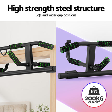 Multi-Grip Pull Up Bar Doorway Chin Up Horizontal Bar Home Gym Workout 101cm Length