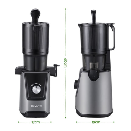 DEVANTI Slow Juicer Cold Press 200W for Fruit Vegetable Juice