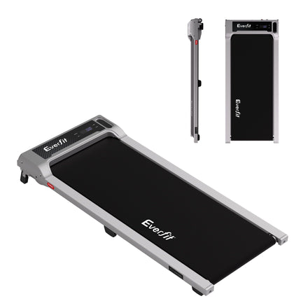 Everfit 3 in 1 Walking Pad Treadmill 12% Incline Under Desk Treadmills for Home Gym With 40cm Wide Belt Sliver