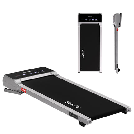 Everfit 3 in 1 Walking Pad Treadmill 20% Auto Incline Under Desk Treadmills for Home Gym With 40cm Wide Belt Sliver