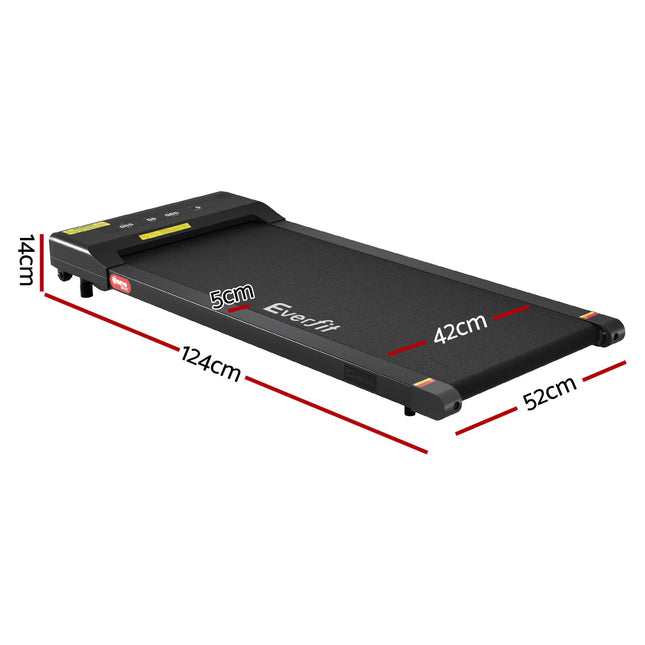 Everfit 2 in 1 Treadmill Electric Walking Pad Under Desk Home Gym Fitness 400mm Black
