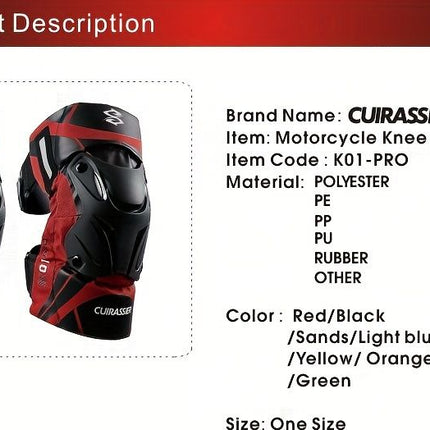 knee protector, KO1-PRO, motorcycling knee protection, high-impact sports knee gear, durable knee guard, comfortable knee protection, off-road knee pads, Australian knee brace -BLACK