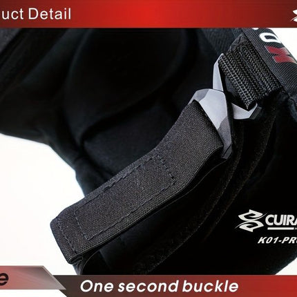 knee protector, KO1-PRO, motorcycling knee protection, high-impact sports knee gear, durable knee guard, comfortable knee protection, off-road knee pads, Australian knee brace -BLACK