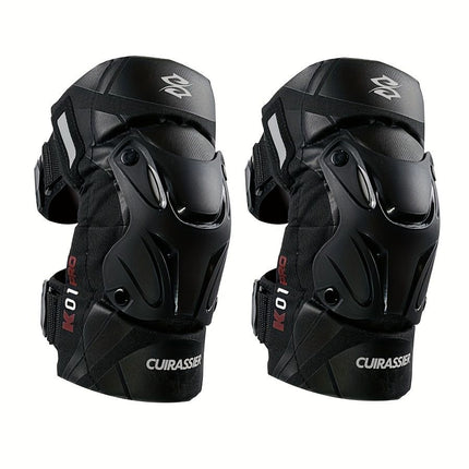 knee protector, KO1-PRO, motorcycling knee protection, high-impact sports knee gear, durable knee guard, comfortable knee protection, off-road knee pads, Australian knee brace -BLACK