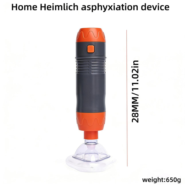 anti-choking device, Heimlich instrument, negative pressure suction, airway clearance, choking emergency, reusable emergency kit, Australian home safety, compact suction device
