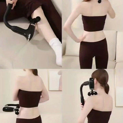 Black Portable Massager Hand-Held Massager Muscle Relaxation Neck Massager Shoulder
