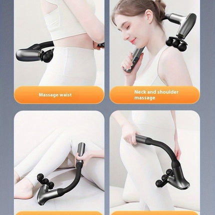 Black Portable Massager Hand-Held Massager Muscle Relaxation Neck Massager Shoulder