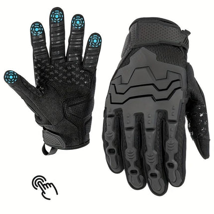 Men'S Full-Finger Gloves Tactical Gloves Touchscreen Gloves MTB Gloves Hiking - Brown - Size M