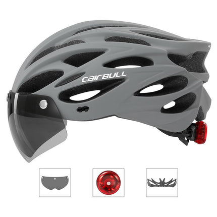 Road Bike Helmet Mountain Bike Helmet Cycling Helmet With Visor Bicycle Helmet - Carbon pattern - Size L59-61CM