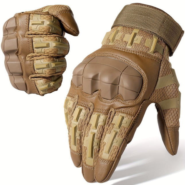 Cycling Gloves All-Round Protection Gloves Durable Cycling Gloves Ergonomic - Brown - Size XL