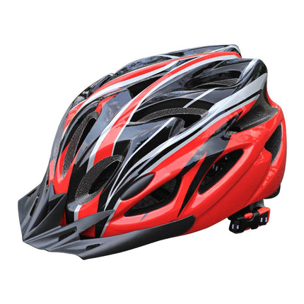 Mountain Bike Helmet Ultra-Breathable Cycling Helmet Integrated Helmet - blue and white - Size L59-61CM