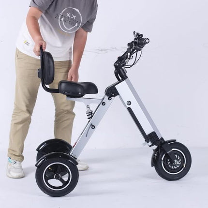 Foldable Electric Tricycle Lightweight Electric Scooter Home Electric Mobility - Silver - Size 36V8A250W