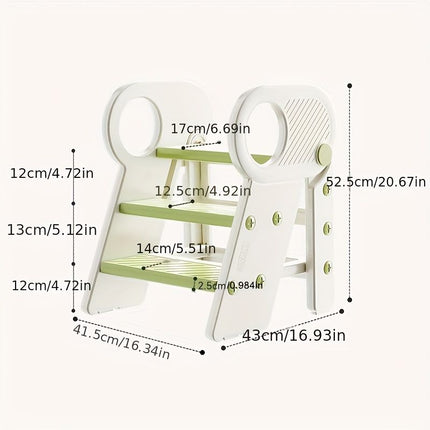 White children's washing stairs, kids bathroom steps, toddler step stool, bathroom stool for kids, child hygiene steps, kids self-care steps, bathroom ladder for kids