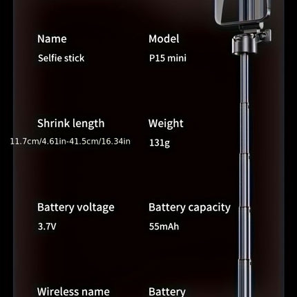 Black Blue mini selfie stick, Bluetooth selfie stick, extendable selfie stick, portable selfie stick, high-quality selfie stick, selfie stick Australia, wireless selfie stick, compact selfie stick, travel selfie stick, hands-free selfie stick