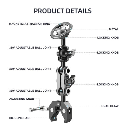Black Silver magnetic car phone mount, car phone holder, phone mount for car, magnetic phone mount, Australian car accessories, hands-free driving, GPS phone mount, car dashboard mount