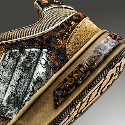 Leopard Print Sneakers Platform Chunky Shoes High-Top Casual Shoes Unisex - Leopard print brown - Size 8(AU8/EU41)