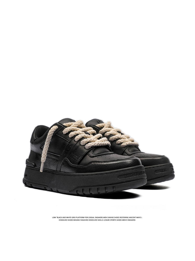 Bread Shoes Chunky Sneakers Casual Sneakers Australia Height Increasing Shoes - Black - Size 10(AU10/EU43)