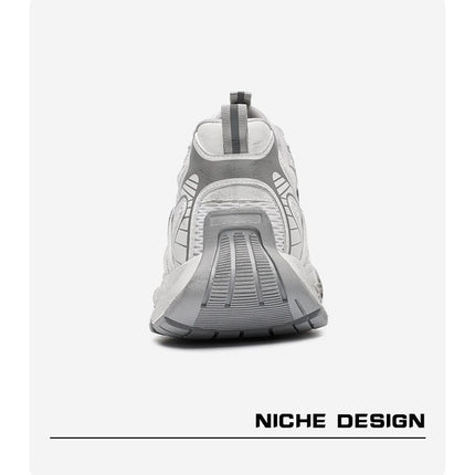 Chunky Sneakers Dad Shoes Thick Sole Sneakers High Street Sneakers Platform - Silver - Size 7(AU7/EU40)