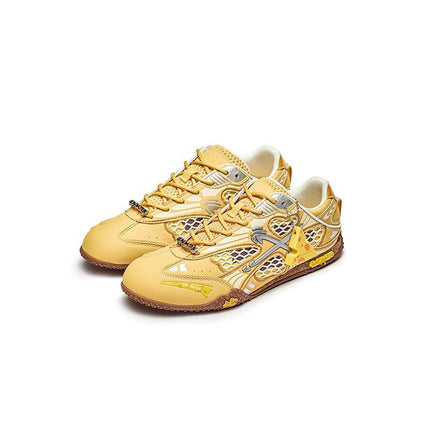 Man-four-leaf clover shoes, hollow men's shoes, casual men's shoes, breathable shoes, Australian men's footwear - Cheese Yellow - Size 7(AU7/EU40)