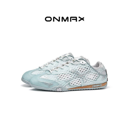 Man-four-leaf clover shoes, hollow men's shoes, casual men's shoes, breathable shoes, Australian men's footwear - greyish white - Size 9(AU9/EU42)