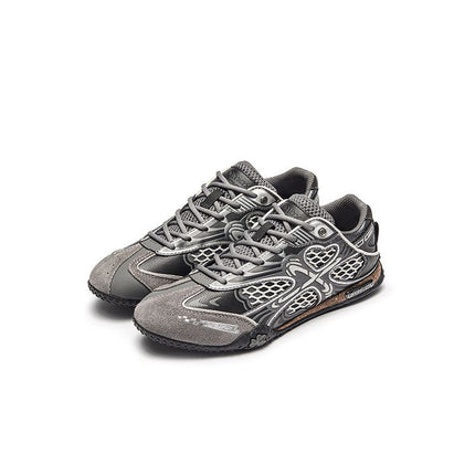 Man-four-leaf clover shoes, hollow men's shoes, casual men's shoes, breathable shoes, Australian men's footwear - Silver - Size 10(AU10/EU43)