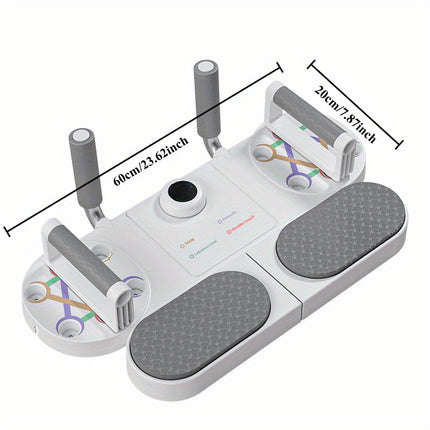 (WHITE)Three-in-One Training Board: Push-Ups, Planks & Resistance Band Workouts — Your All-in-One Home Fitness Solution