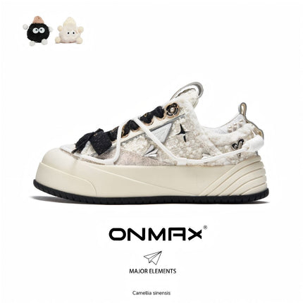 Camellia Platform Sneakers Chunky Canvas Shoes Unisex High-Top Sneakers Height - Camellia - Size 6(AU6/EU37)