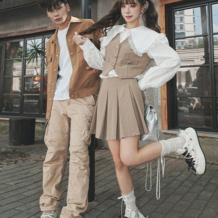 Camellia Platform Sneakers Chunky Canvas Shoes Unisex High-Top Sneakers Height - Camellia - Size 8(AU8/EU39)