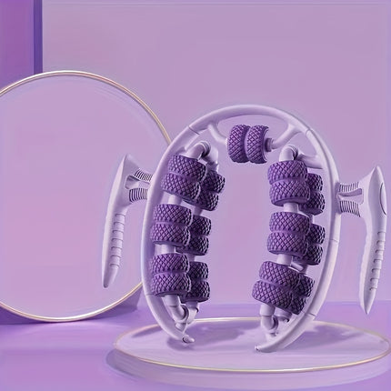 Pink 3D Water-Drop & 26-Wheel Yoga Massage Roller: Deep Muscle Relaxation and Body Shaping in One Portable Tool