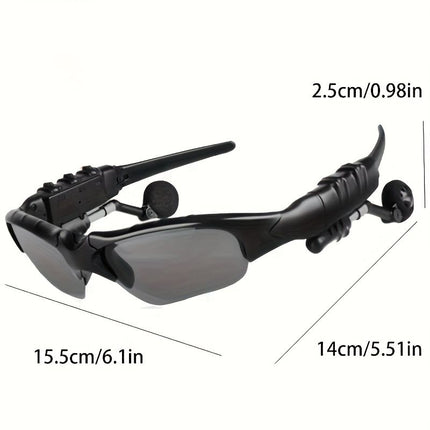 Bluetooth Sunglasses with Integrated Earphones for Audio