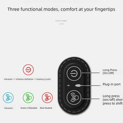 3-in-1 Heated Back Stretcher with Vibration Massage and Traction Lift