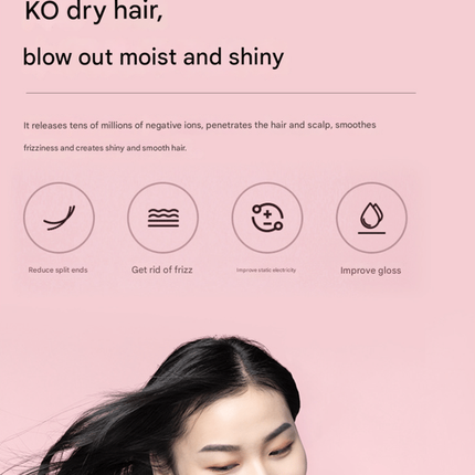 Black Portable Hair Dryer High-Quality Hair Dryer Quick-Dry Hair Dryer Travel Hair