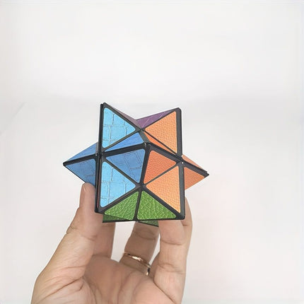 Infinite Cube - 3D Hexagonal Puzzle Toy, Space Geometry Flip Toy, Enhance Brain Ability and Relax, Mixed Color, ABS Material