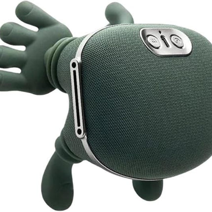 Massager, real hand simulation, deep tissue massage, neck, back and shoulder, 3D kneading, 3 speed adjustable USB charger (green)