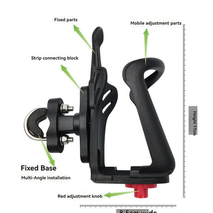 Bicycle water bottle rack, motorcycle water bottle rack, mountain bike water bottle rack, road bike water bottle rack, motorcycle touring bike support