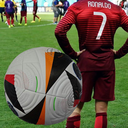 Euro Cup group stage football, special black and white pattern PU ultra-durable kicking soft new fashion event-specific football