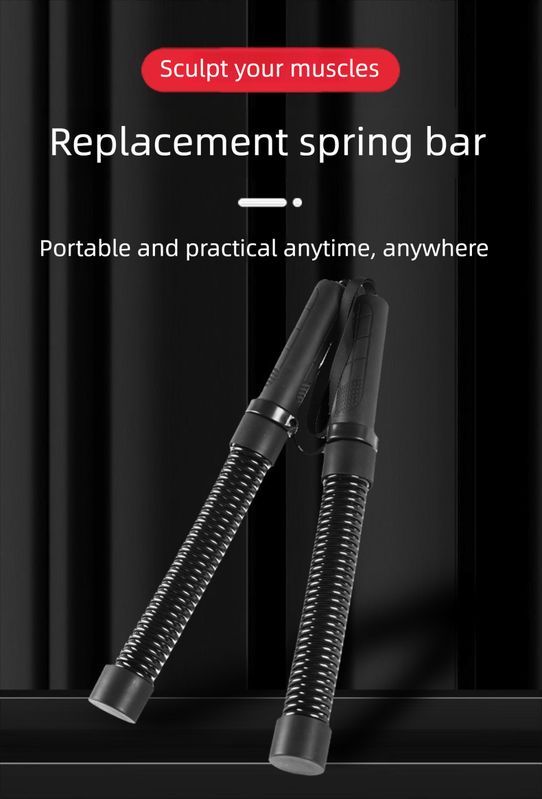 Black Green Replacement Spring Bar Portable Resistance Trainer Muscle Sculpting Tool Home
