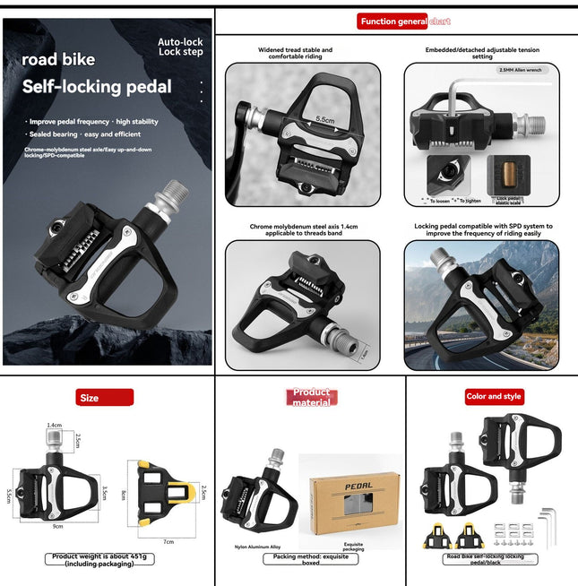 High - Quality PD - R97P Bicycle Pedals，Compatible with SHIMANO SPD- SL system - Hot Selling! Free Shipping