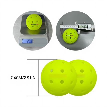 12pcs Pickleball , 40-hole seamless one-piece design, aerodynamic construction, excellent stability, rough matte surface enhances ball control, suitable for competitive Pickleball games