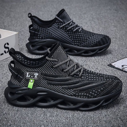 Unisex Breathable Soft-Soled Shoes - Black - Size 8(AU8/EU39)