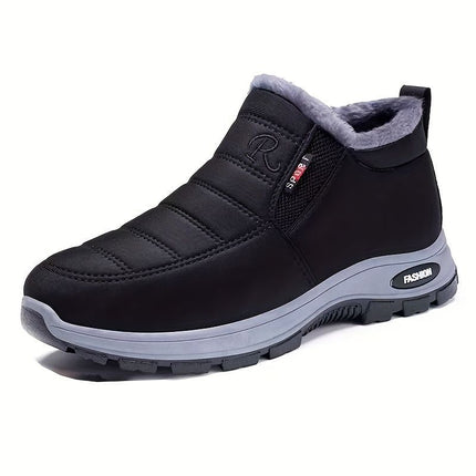 Unisex Furry-Lined Ankle Boots - Black - Size 8(AU8/EU39)