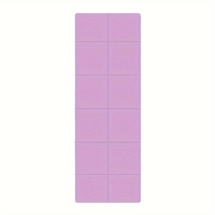 Portable Foldable Yoga Mat – Dual-Sided Non-Slip TPE Exercise Mat for Yoga, Pilates, Kids Nap & Travel (Purple) | Other Colors Available in Store
