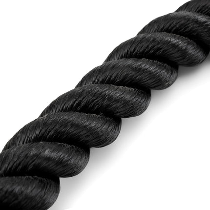 Heavy-Duty Dual-Handle Triceps Rope for Cable Machine – Braided Nylon Fitness Attachment with Rubber Ends (Black)