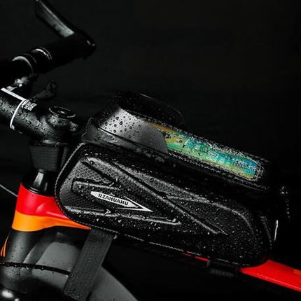 Waterproof Bike Frame Bag with Touchscreen Window: Hard Shell Bicycle Bag for Phone & Gear, Perfect for Aussie Riders