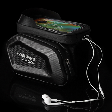 Waterproof Bike Frame Bag with Touchscreen & Headphone Hole: 3-in-1 Capacity Bicycle Bag for Phones & Gear, Aussie Cyclist Essential