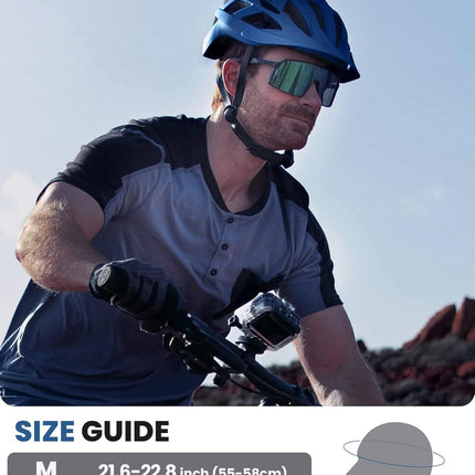 OutdoorMaster Bike Helmet Adult Men Women MIPS Certified Bicycle Helmet with Two Removable Liners & Ventilation Cycling Helmet for Mountain&Motorway-Ocean Blue,Medium